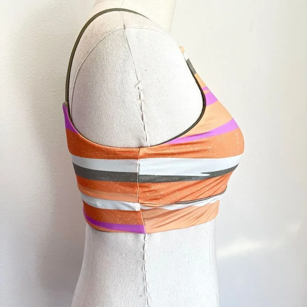 PrAna Willow Falls Reversible Swim Top Orange Pink Green NWT Size XL